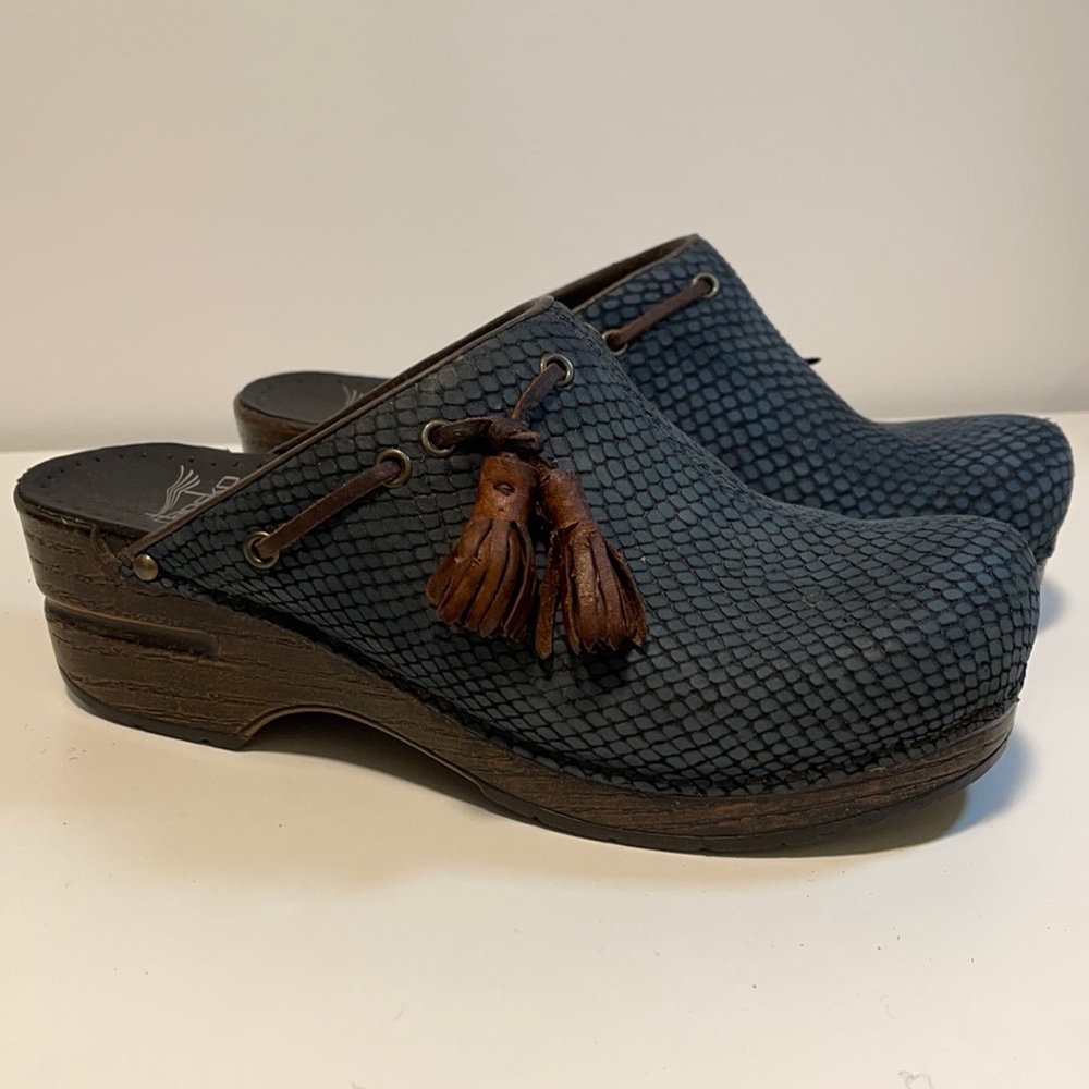 Dansko Open Back Clog with Leather Tassel